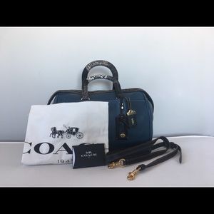 Coach 1941 Rogue Snake Skin Handle Satchel.